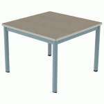 TABLE CARÉLIE MOB 80X80 T3 STR POLY. ÉRABLE G. BEIGE/LAGON - MOBIDECOR