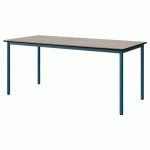 TABLE MALIBU 180X80 T6 4P STRA ANTIB ACACIA/NOIR BLEU 5025 - MANUTAN EXPERT
