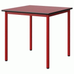 TABLE MALIBU 80X80CM T6 4P STRA ROUGE U321/NOIR ROUGE 3020 - MANUTAN EXPERT