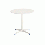 TABLE TAMARIS Ø 80 PL.BLANC/BLANC PIET.BLANC/ARGENT - CLEN