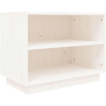 VIDAXL - ARMOIRE À CHAUSSURES BLANC 60X34X45 CM BOIS DE PIN MASSIF