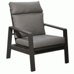 FAUTEUIL LE MARSEILLE COUSSINS/ALU - GRIS/GREY - PROLOISIRS