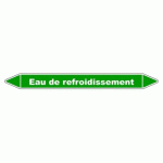 LOT DE 3 - MARQUEUR DE TUYAUTERIE - EAU REFROIDISSEMENT - VINYLE LAMINÉ 355 X 37 MM