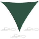 VOILE D'OMBRAGE, IMPERMÉABLE, EN POLYESTER, TRIANGULAIRE, 5 X 5 X 5 M, POUR JARDIN ET BALCON, VERTE - RELAXDAYS