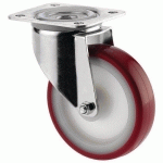 ROUE PIVOTANTE POLYURÉTHANE FORCE:200 KG H HT:155 MM - TENTE