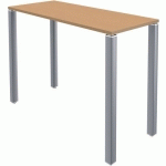 TABLE LOUNGE 4 PIEDS L120 X P60 X H105 CHÊNE CLAIR / ALU