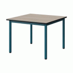 TABLE MALIBU 80X80 T3 4P STRA ANTIB ACACIA/NOIR BLEU 5025