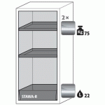 ARMOIRE SÉCURITÉ S-CLASSIC-90 S90.129.060.WDASR GRIS CLAIR