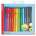 FEUTRES STABILO CAPPI COULEUR ASSORTIES POINTE MOYENNE - TROUSSEAU DE 12