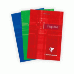 LOT DE 10 - BLOC PUPITRE AGRAFÉ EN-TÊTE A7 (7,5X10,5CM) 80 FEUILLES DÉTACHABLES LIGNÉ + MARGE COULEUR ALÉATOIRE - ASSORTIS