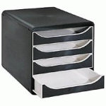 MODULE DE CLASSEMENT EXACOMPTA BIG-BOX 4 TIROIRS GRIS CLAIR - GRIS