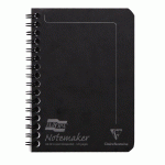 NOTEMAKER EUROPA CAHIER RELIURE INTÉGRALE A6 120 PAGES DÉTACHABLES LIGNÉ - NOIR - LOT DE 10