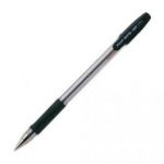 PILOT STYLO À BILLE POINTE FINE ENCRE NOIRE CORPS TRANSPARENT AVEC GRIP ANTIDÉRAPANT ET CAPUCHON BPS-GP