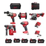 POWERPACK MILWAUKEE 18V - M18 EXPERT 5 OUTILS + ACCESSOIRES - 4933451651
