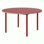 TABLE MALIBU Ø 120 T4 4P STRA ALAISÉ ROUGE U321/ROUGE 3020