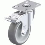 BLICKLE - ROULETTE PIVOTANTE À FREIN Ø 100MM BANDAGE CAOUTCHOUC TPE 110KG - LKPA-TPA 101G-FI