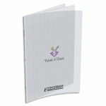 CAHIER DE POÉSIE 90G, 24X32CM, 48 PAGES GRANDS CARREAUX SÉYÈS, COUVERTURE POLYPRO INCOLORE - LOT DE 11