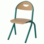 CHAISE MALIBU AST - T2 - ASS/DOS HÊTRE / ALU BLEU 5018 - MANUTAN EXPERT