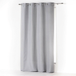 RIDEAU A OEILLETS ABSOLU GRIS 140 X 260 CM