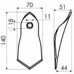 SOC PATTE D'OIE LARGE 70 MM K46 ADAPTABLE