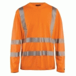 T-SHIRT MANCHES LONGUES HAUTE VISIBILITÉ COL V TAILLE XS - BLAKLADER