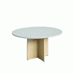 TABLE DE RÉUNION OVALE VISUAL - PIEDS CROIX - 140CM - CHÊNE - ARTARREDI
