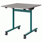 TABLE MALIBU RAB. 80X80 T6 DL STRA ABS BÉTON F186/BLEU 5018