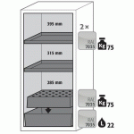 ARMOIRE SÉCURITÉ S-PEGASUS-90 S90.129.060.WDACR GRIS CLAIR - ASECOS