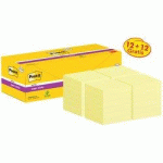 BLOC-NOTE SUPER STICKY NOTES, 76 X 76 MM, 12+12