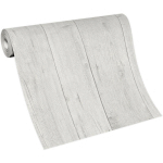 BRICOFLOR - PAPIER PEINT MODERNE EFFET BOIS BLANC IDÉAL SALLE DE BAIN TAPISSERIE ORIGINALE IMITATION BOIS PAPIER PEINT TROMPE L'OEIL UNI BLANC