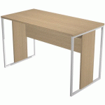 BUREAU PIEDS MÉTAL RAZOR - 120CM - CHÊNE/BLANC - ARTARREDI