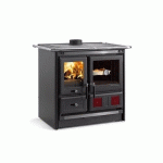 CUISINIÈRE À BOIS EN FONTE 9,5 KW - NOIR ANTHRACITE - ROSA L.16 STEEL LA NORDICA EXTRAFLAME