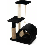 GOPLUS - ARBRE À CHAT 93CM À 3 NIVEAUX AVEC GRATTOIR EN SISAL, PERCHOIR, PLATEFORME DE SAUT, CENTRE D'ACTIVITÉS POUR CHATS, NOIR