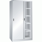 LISTA - ARMOIRE PORTES COULISSANTES (HXLXP) 195 X 100 X 58 CM KEY LOCK R7035
