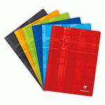 LOT DE 10 - CAHIER PIQUÉ CLAIREFONTAINE METRIC 24 X 32 CM ASSORTI - GRANDS CARREAUX - 48 PAGES