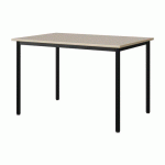 TABLE MALIBU 120X80 T6 4P ST ISOS BEIGE 1460/BEIGE NOIR 9005 - MANUTAN EXPERT