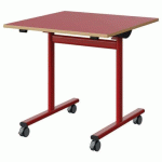 TABLE MALIBU RAB. 80X80 T6 DL ST ALAISÉ ROUG U321/ROUGE 3020 - MANUTAN EXPERT
