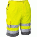 BERMUDA HAUTE-VISIBILITÉ E043 GRIS/JAUNE M - PORTWEST