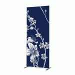 CLOISON DÉCO EN TISSU 85-200 FLEURS DE CERISIER JAPONAIS ABSTRAITES BLEUES