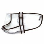 IMPERMÉABLE POUR CHIENS  IMPERMÉABLE POUR CHIENS TRANSPARENT ET NOIR, LONGUEUR : 30 CM