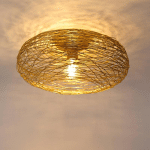 LINDBY PLAFONNIER KAVIYA, DORÉ, Ø 40 CM, FER, E27