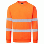 LOT DE 2 - PORTWEST ES303 ES1 ESSENTIAL SWEATSHIRT HAUTE VISIBILITÉ ORANGE - TAILLE XXL
