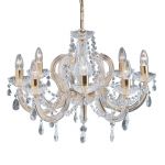 SEARCHLIGHT LUSTRE LAITON MARIE THERESE À 8 LAMPES