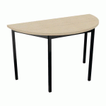 TABLE DE RÉUNION DEMI-LUNE TREFF 120 X 60 CHÊNE DE FIL/ NOIR