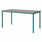 TABLE MALIBU 160X80 T6 4P STRA ABS BÉTON F186/BLEU 5018