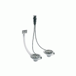 BONDE DE VIDAGE AUTOMATIQUE D90MM POUR ÉVIER DOUBLE CUVE - VALENTIN - 00 438000 000 00