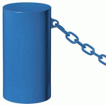 BORNE BARCELONE Ø 27 CM 1 ANNEAU - ZINC BLEU 5010 - PROCITY