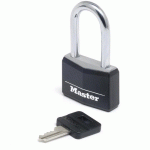CADENAS À CLÉ EN VINYLE 9140EURD - NOIR - ANSE 38MM - MASTER LOCK