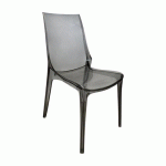 CHAISE DE RESTAURATION RECONDITIONNÉE TRANSPARENTE GRISE