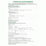 FEUILLES CONTRAT DE LOCATION POUR LOCAUX MEUBLÉS - LOT DE 50